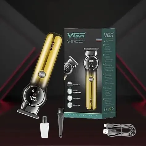 Акумуляторна машинка для стрижки VGR V-989 від USB з 3 насадками