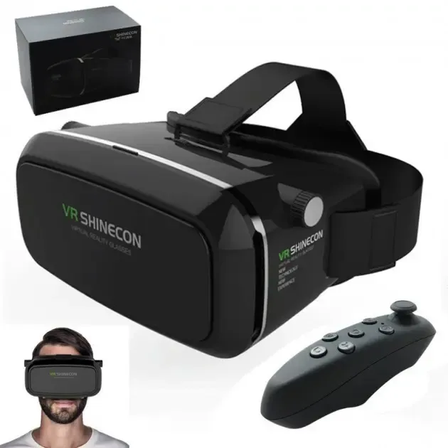 Окуляри Віртуальної Реальності 3D c Пультом VR BOX SHINECON