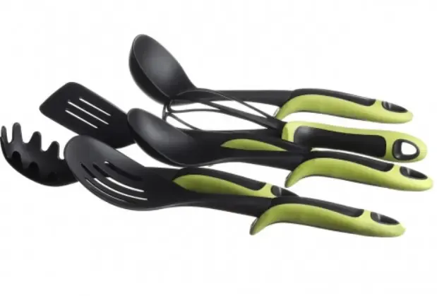 Набір кухонного приладдя ЗЕЛЕНИЙ KITCHEN TOOLS, 7 предметів Кухонний набір з підставкою