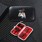 Набір манікюрний з 7 предметів у футлярі. Набір для манікюру та педикюру в чохлі (чорний)