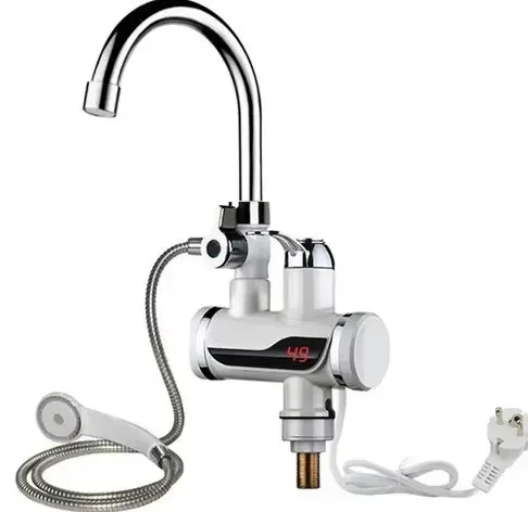 Бокове підключення Проточний водонагрівач із душем