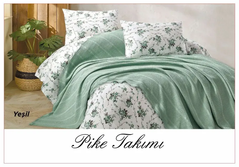 Постільна білизна з вафельним покривалом La Villa Mavi Бузковий