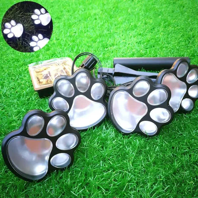 Світильник Solar Paw Print Lights на сонячній батареї 4 шт