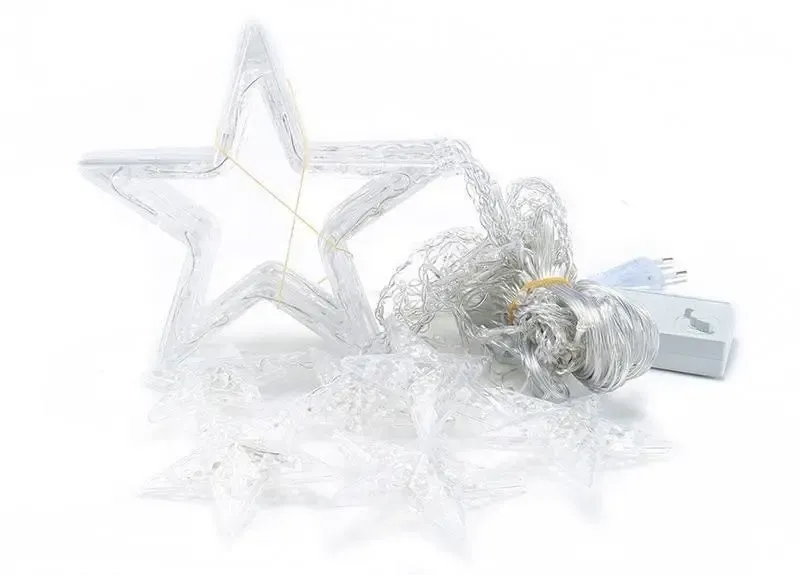 Світлодіодна гірлянда штора зорепад 138LED (гірлянда із зірками): довжина 2,5м (білий колір)