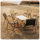 Стілець STD-04 складаний, метал+тканина В760*Ш500*Д510мм чорний