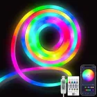 Розумна гнучка LED Neon RGB стрічка-шланг 5 метрів від USB керування режимами з телефону, Bluetooth додаток, пульт
