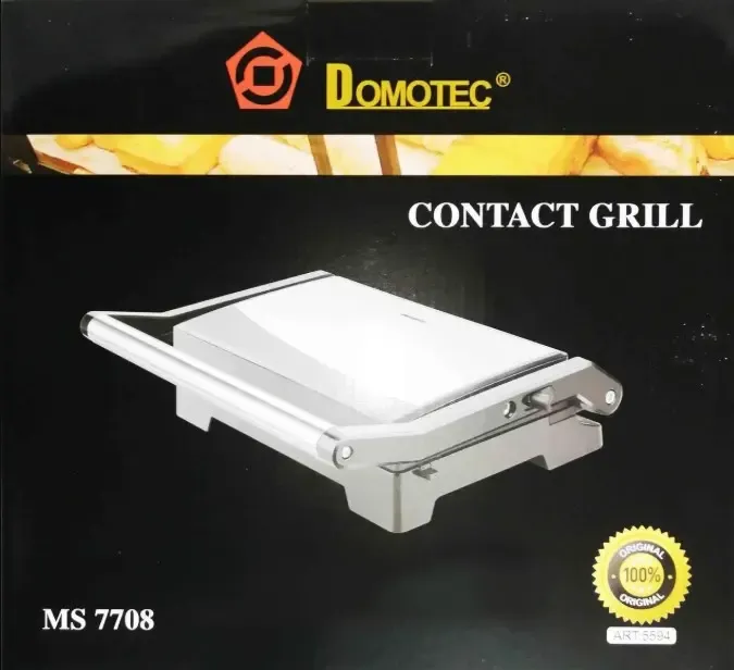 Гриль контактний Domotec MS 7708, притискний гриль