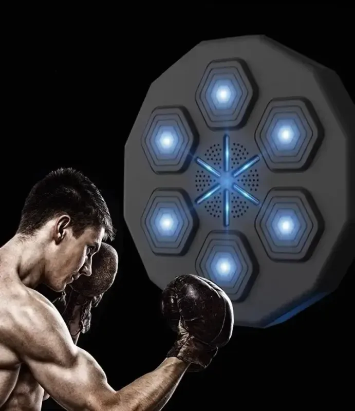 Настінна боксерська мішень 40х40х7, 5 см. Інтерактивна мішень для боксу з бокс рукавичками