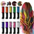 Набір крейди для волосся 6  шт Hair chalk Різнокольорові барвники гребінець для дітей та дорослих