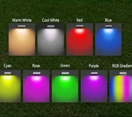 Світильник садовий rgb, вуличний настінний світильник / водонепроникний MULTI