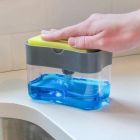 Органайзер для мочалок з мильницею та дозатором натискна Soap Pump Sponge Caddy