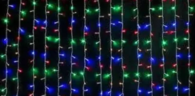 Світлодіодна гірлянда Водоспад 240LED 2х2.5м 220V Мікс Прозорий провід