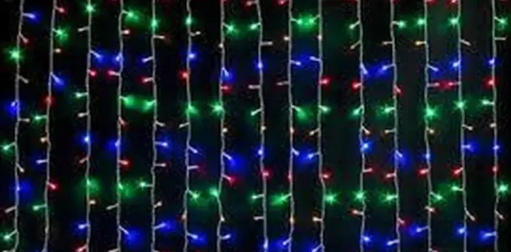 Світлодіодна гірлянда Водоспад 240LED 2х2.5м 220V Мікс Прозорий провід