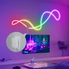 Розумна гнучка LED Neon RGB стрічка-шланг 5 метрів від USB керування режимами з телефону, Bluetooth додаток, пульт