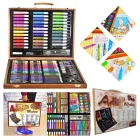 Дитячий набір для малювання та творчості Kartal на 150 предметів у дерев'яній валізі