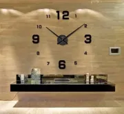 Настінний годинник 3D "DIY CLOCK" з цифрами від 60 до 120см Black