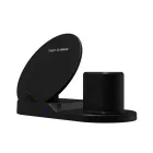 Швидка бездротова зарядка Qi Wireless Fast Charger 3 в 1 для телефону (док станція), чорна