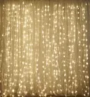 Гірлянда водоспад 320 LED 5mm 3м/2м теплий колір на прозорому дроті