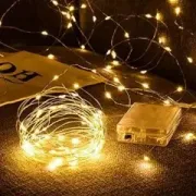 Новорічні гірлянди. Мідна дротяна лампа 100LED 10м,  Теплий