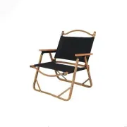 Стілець STD-04 складаний, метал+тканина В760*Ш500*Д510мм чорний