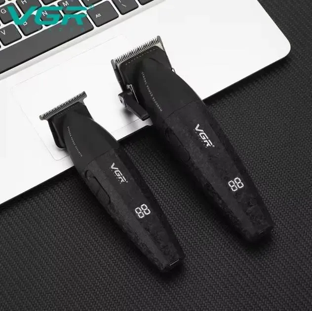 Професійний набір для стрижки волосся VGR V-640 Машинка та триммер з дисплеєм