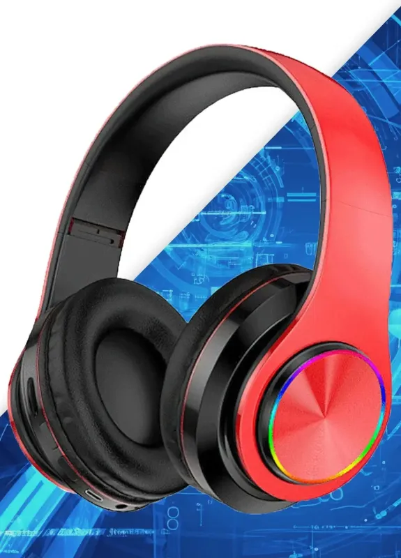 Бездротові навушники B39, з мікрофоном / Накладні bluetooth навушники з підсвічуванням