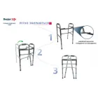 Ходунки для пересування 2 в 1 сталеві універсальні MED1-N27