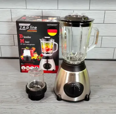 Блендер 1500W побутовий кухонний стаціонарний 1,5л з кавомолкою Zepline ZP-004