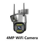 Камера відеоспостереження 4G під сім SIM-карту 8 Мп, IP камера з подвійною лінзою обертова