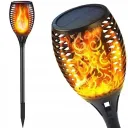 60 см Водонепроникний садовий ліхтар на сонячній батареї вуличний світлодіодний світильник на сонячній батареї з ефектом полум'я Solar flame led light sensor activated