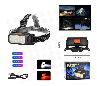 Налобний ліхтарик HC 617 COB Сенсор RED/BLUE WARNING HC 617