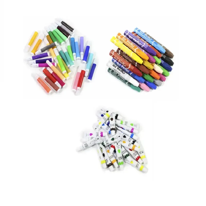 рожевий Набір для малювання 145 предметів в алюмінієвій валізці