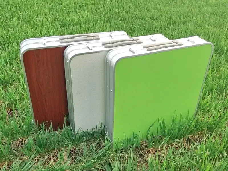 Зелений Розкладний стіл чемодан Посилена для пікніка зі стільцями