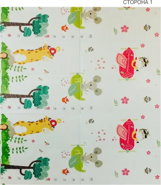 Англійський алфавіт/Ведмедик Дитячий двосторонній термо килимок 180*200 в сумці