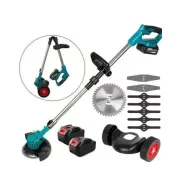 Акумуляторна газонокосарка-триммер + колеса 48 В, 2 батареї, 2000 мАг