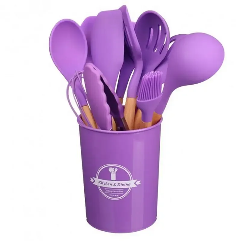 Набір кухонного приладдя силіконовий  Kitchen Set RB-2239 червоний (12 предметів)