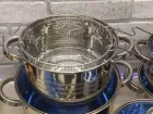 Набір посуду Grand Berg GB-2021 з нержавіючої сталі, 18 предметів, набір каструль