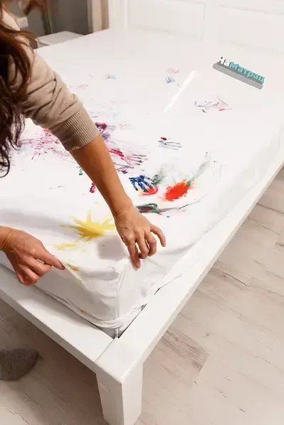 Наматрацник непромокальний Аквастоп з тканинним бортом та резинкою (100*200)