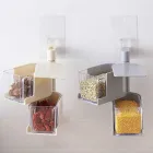 Модульна полиця для спецій настінна з поворотними контейнерами