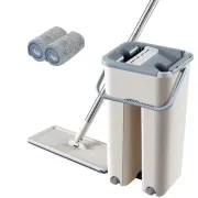 Швабра з відром і самовіджимом , Spin Mop Scratch Cleaning 360, швабра ледарка