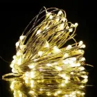 Новорічні гірлянди. Мідна дротяна лампа 100LED 10м, Колір Теплий Силіконовий дріт (7109)