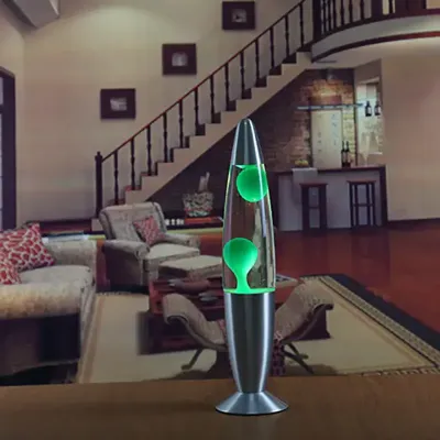 Зелена Нічник-світильник "Лавова лампа" 37 см Лава лампа