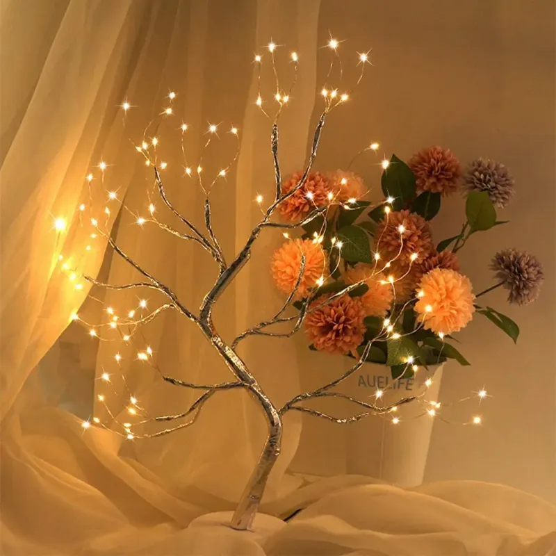 Настільний світильник DIY Auelife 108 Led дерево гірлянда Бонсай Auelife Тепле світло