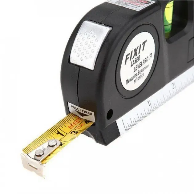 Лазерний рівень із вбудованою рулеткою FIXIT Laser Level Pro 3 4в1 рулетка лінійка