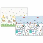 Англійський алфавіт/Ведмедик Дитячий двосторонній термо килимок 180*200 в сумці