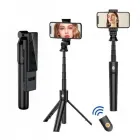 Монопод-трипод для селфі Selfie K22 + знімний Bluetooth пульт / палиця селфі з тринога К22 (Чорний)