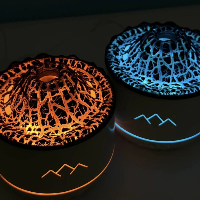 Ароматичний дифузор Volcano Fire Flame, аромотерапія, зволожувач повітря, 2 кольори пульт Jellyfish Mist Flame Volcano Home Appliance Life Store