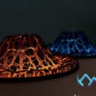 Ароматичний дифузор Volcano Fire Flame, аромотерапія, зволожувач повітря, 2 кольори пульт Jellyfish Mist Flame Volcano Home Appliance Life Store