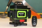 Лазерний рівень нівелір для стяжки підлоги HILDA 4D 16 ліній 360 ° градусів самовирівнюється Зелений промінь + пульт + акумулятор з дисплеєм