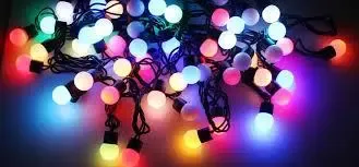 Гірлянда матова кулька 40LED 5м (флеш) 18мм, Новорічна бахрама, Світлодіодна гірлянда, Вулична гірлянда